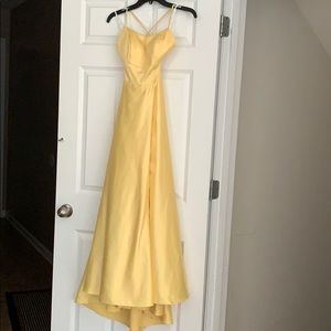 Yellow Camille la Vie Prom dress, size 4
